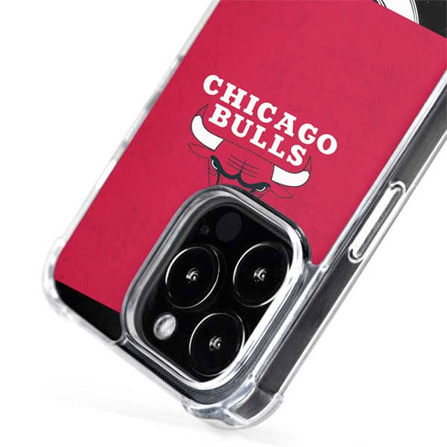 NBA Chicago Bulls Red Distressed iPhone 15 Pro MagSafe Case